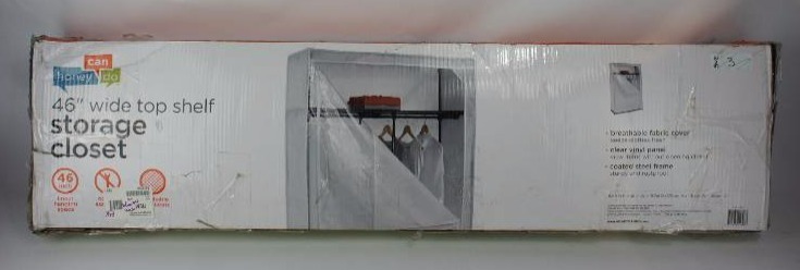 lot 3 image: Honey-Can-Do 46-Inch Portable Clothing Storage Closet with Top Shelf