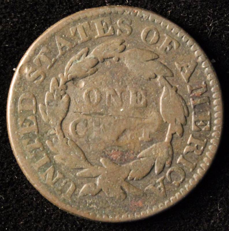 1832 MATRON HEAD LARGE CENT VG DETAILS CORROSION