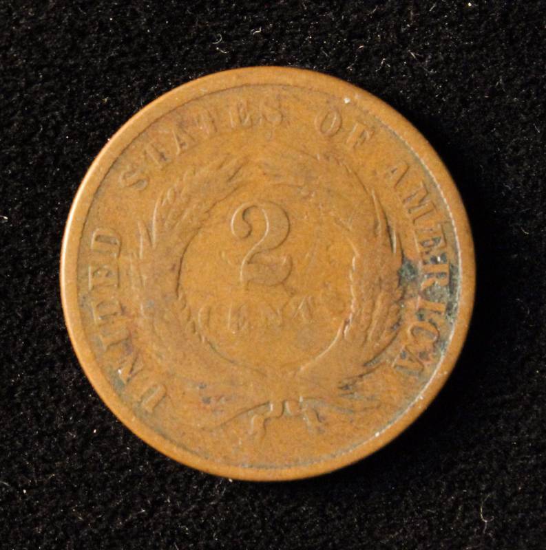 1867 US TWO CENT PIECE GOOD