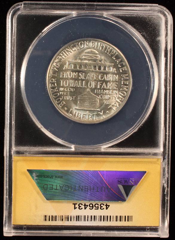 1946-S BOOKER T. WASHINGTON SILVER COMMEMORATIVE HALF DOLLAR MS62 ANACS
