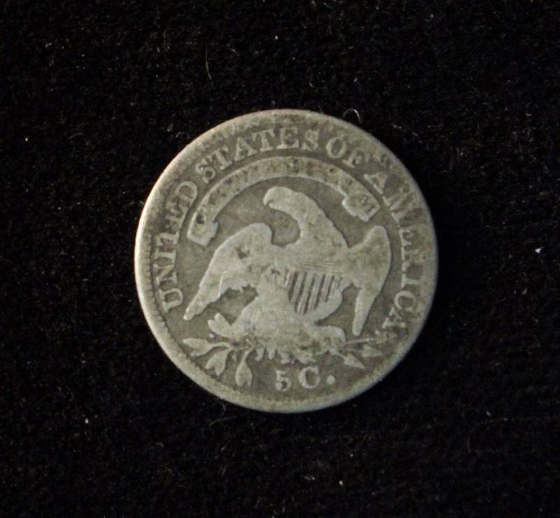 1835 US BUST SILVER HALF DIME FINE
