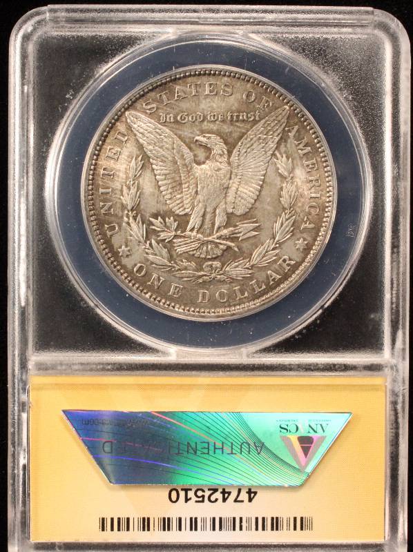 1886 MORGAN SILVER DOLLAR MS63 ANACS CERTIFIED