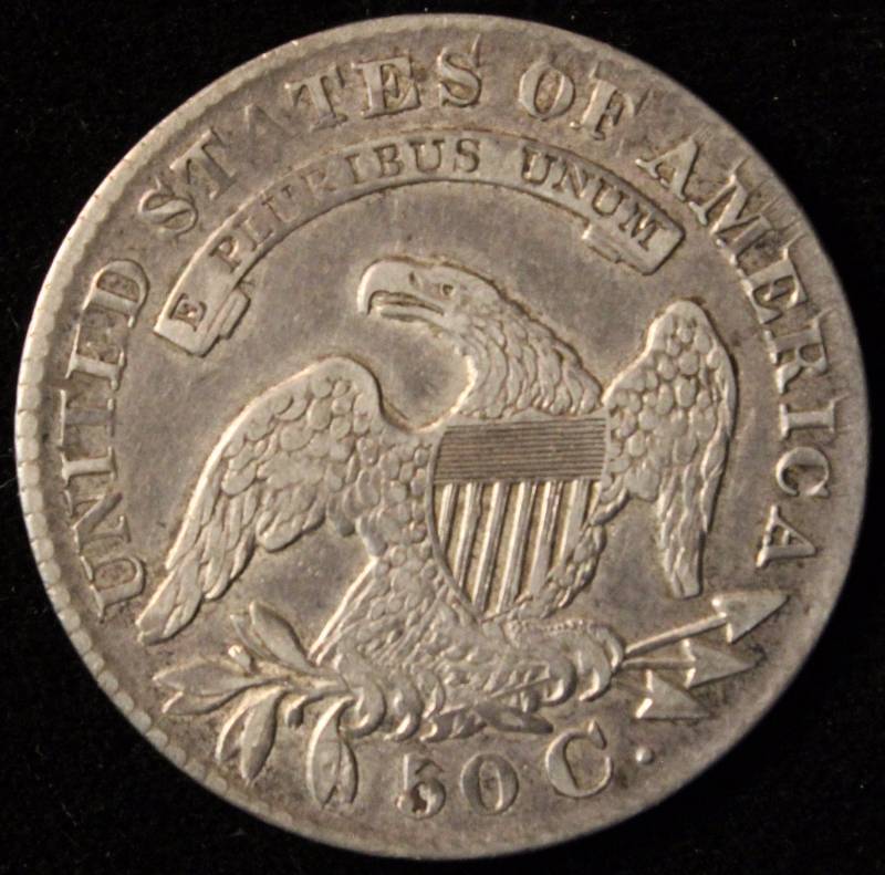 1829 US CAPPED BUST SILVER HALF DOLLAR XF