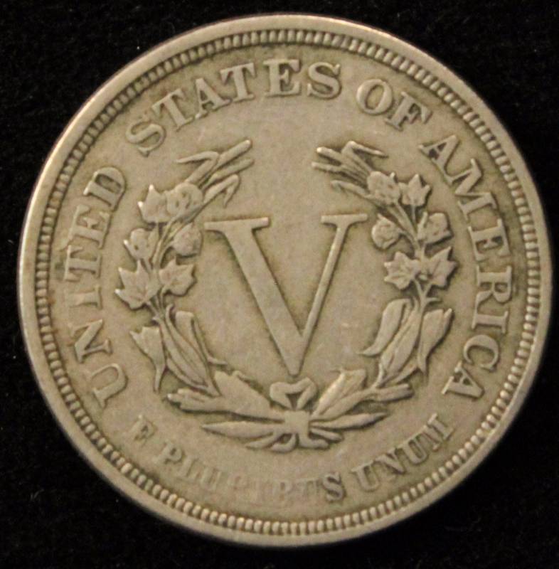 1883 NO CENTS LIBERTY OR V NICKEL VF