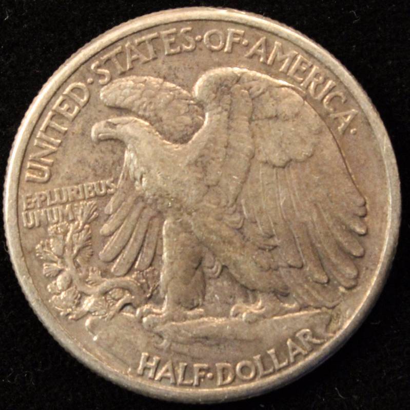1941 WALKING LIBERTY SILVER HALF DOLLAR VF
