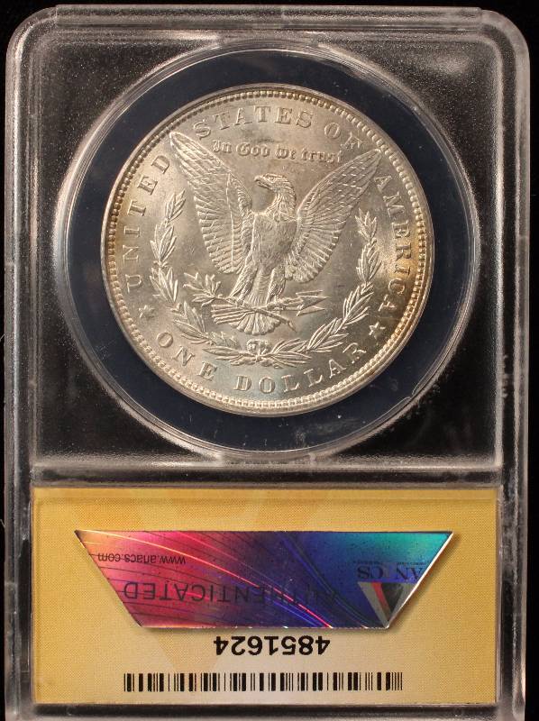 1896 MORGAN SILVER DOLLAR AU58 ANACS CERTIFIED