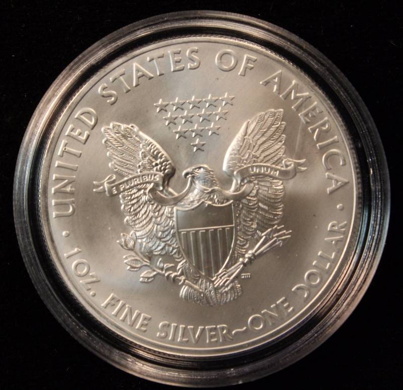 2013 AMERICAN SILVER EAGLE 1 TROY OZ. .999 FINE SILVER IN AIRTITE HOLDER