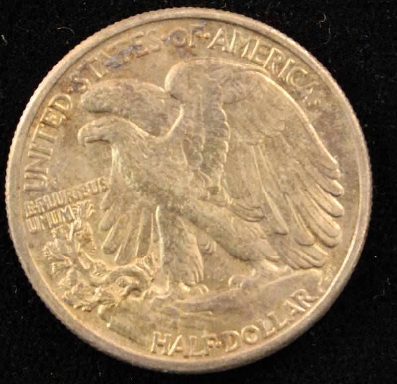 1942 WALKING LIBERTY SILVER HALF DOLLAR AU