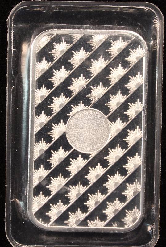 1 TROY OZ. .999 FINE SILVER SUNSHINE BAR