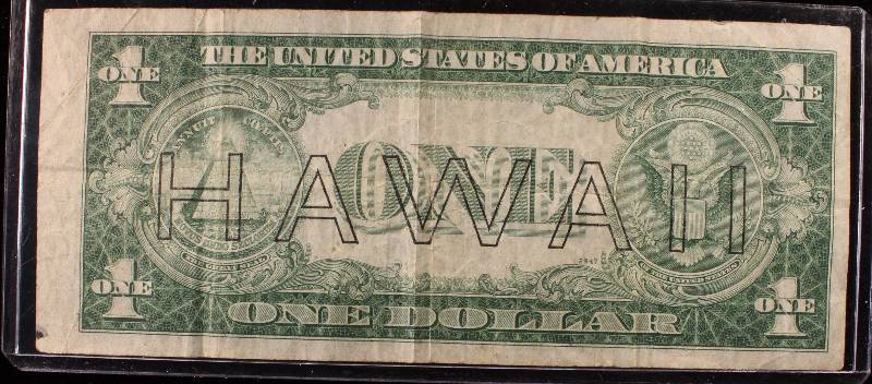 1935 A $1 SILVER CERTIFICATE WWII EMERGENCY ISSUE HAWAII NOTE