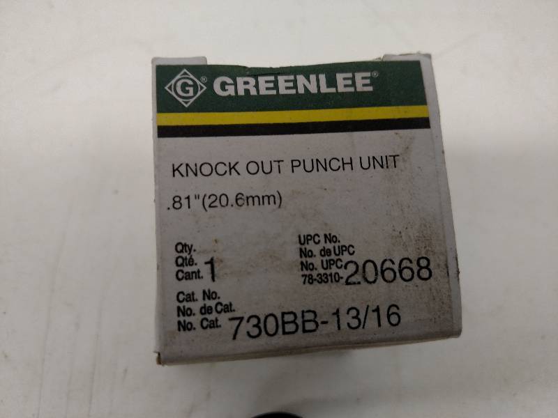 Greenlee Round Knockout Punch Unit,...