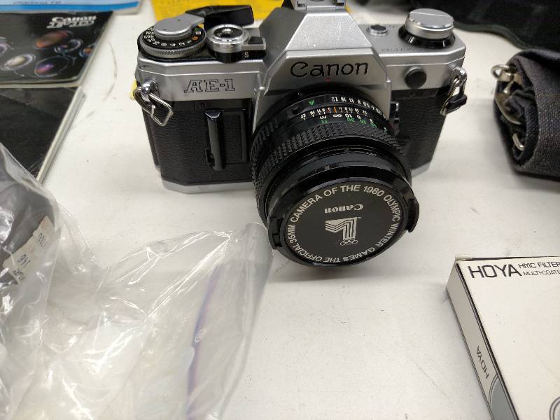 lot 40 image: Cannon AE-1 Camera, Includes Bag & ...
