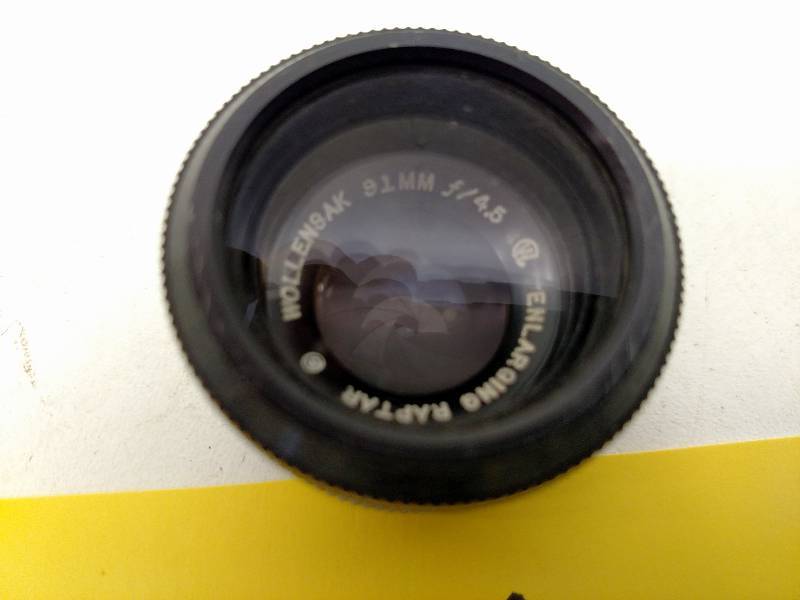 lot 46 image: Wollensak Enlarging Raptar Lens, 91...