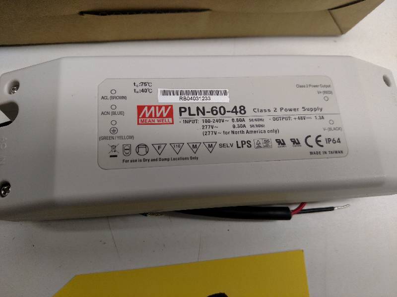 lot 79 image: Mean Well PLN-60-48 48 Volt Power S...