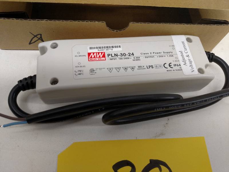 lot 80 image: Mean Well PLN-30-24 24 Volt Power S...