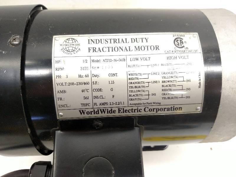 lot 100 image: Worldwide Electric 12 hp, 3 Phase ...