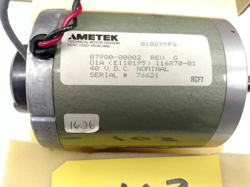 lot 103 image: Ametek 40 vdc Motor, New...
