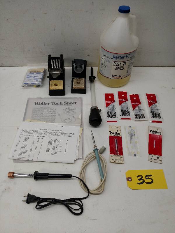 lot 35 image: Asstd Soldering Tools & Supplies...