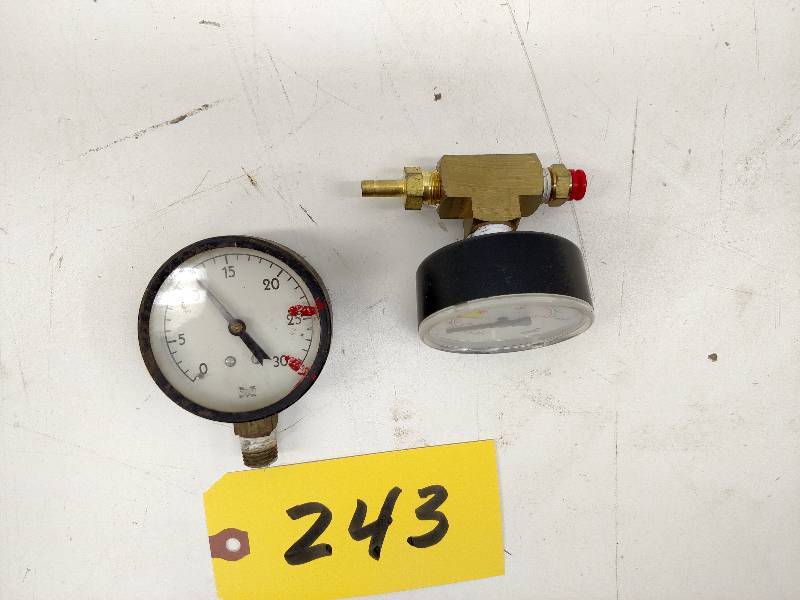 lot 243 image: (2) Asstd 30 PSI Gauges...