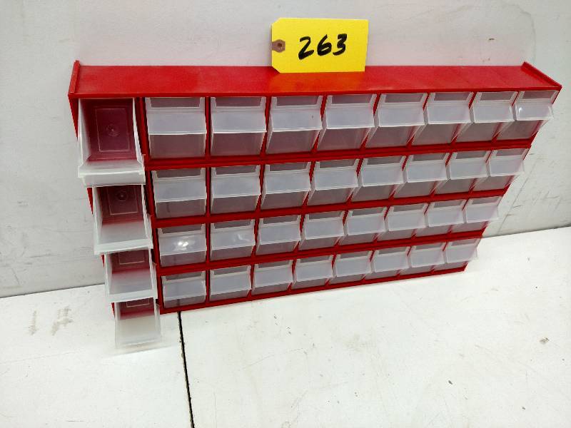 lot 263 image: Maidware 36 Drawer Parts Cabinet...