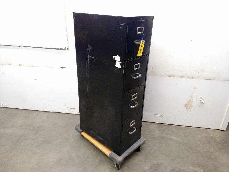 lot 284 image: Hon 4 Drawer File Cabinet, Cart Not...