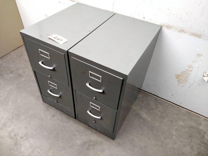 lot 289 image: (2) 2 Drawer File Cabinets...