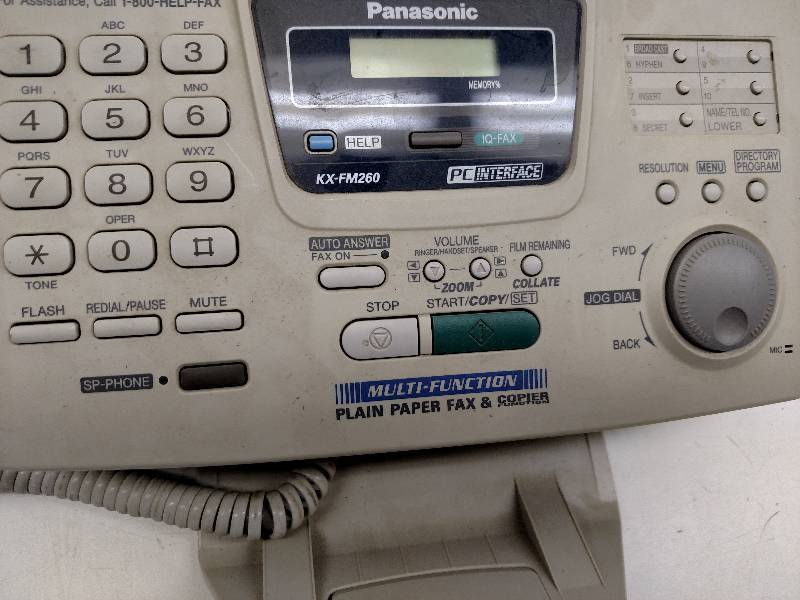 lot 298 image: Panasonic KX-FM260 Plain Paper Fax,...