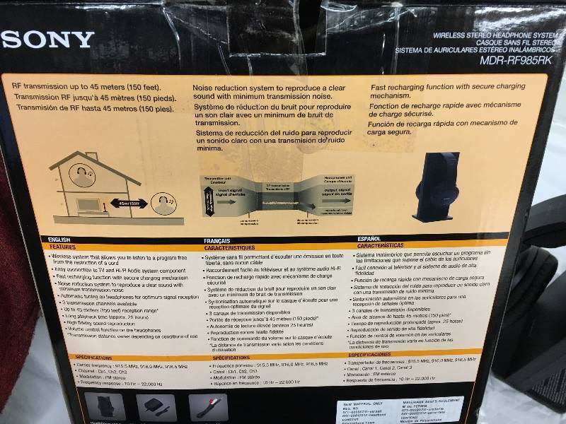 Sony Noise-Reduction Wireless Headphones retail $100