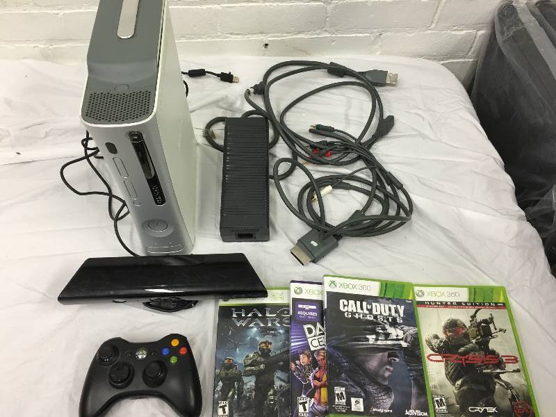 xbox 360 with kinect and games