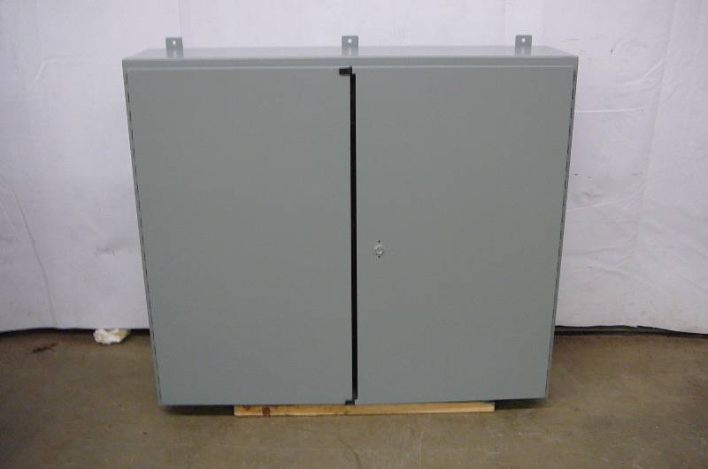 Hoffman Panel Nema Type 12 enclosure #A424812WFLP Wall Mounted Enclosure 42 H x 48 W x 12 D Steel 2 Door In Box