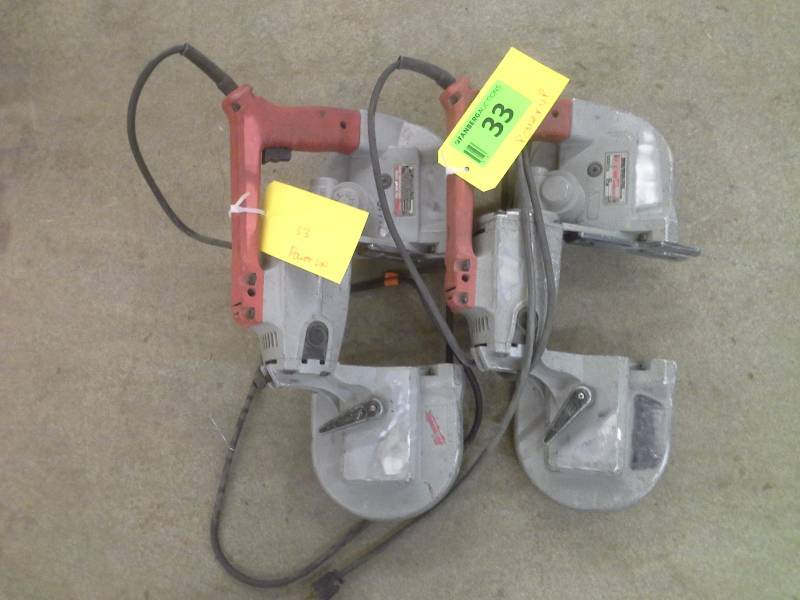 lot 33 image: Pair of Milwaukee Heavy Duty Band Saw