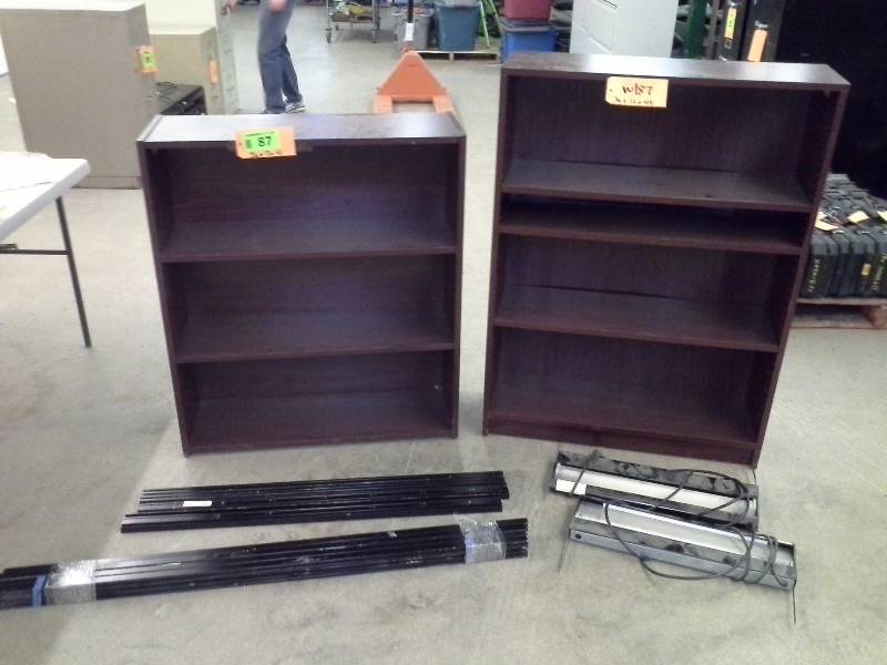 lot 87 image: Wooden Shelving with Misc. Items
