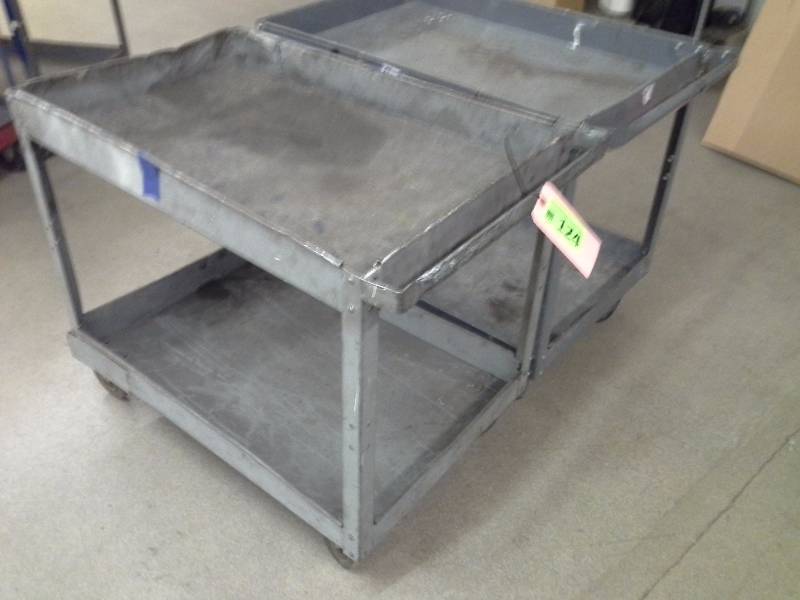 lot 124 image: (2) Metal Utility Carts