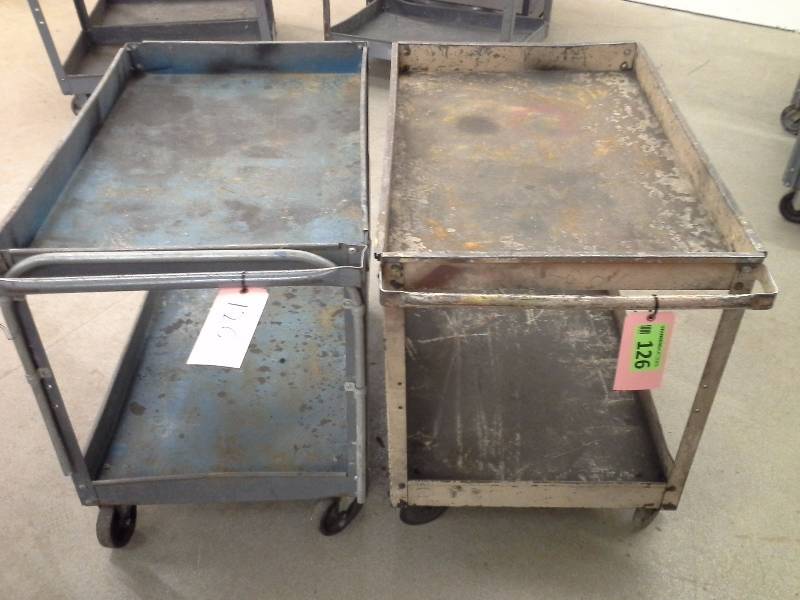 lot 126 image: (2) Metal Utility Carts