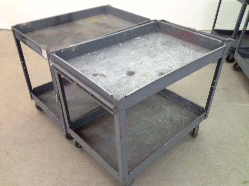 lot 130 image: (2) Metal Utility Carts