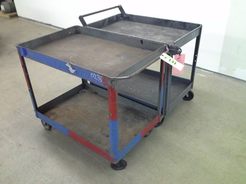 lot 131 image: (2) Metal Utility Carts
