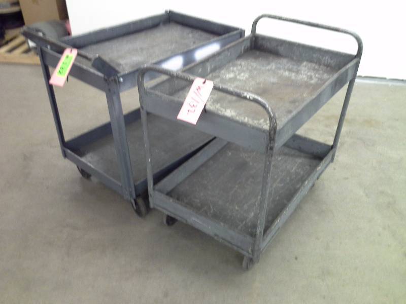 lot 132 image: (2) Metal Utility Carts