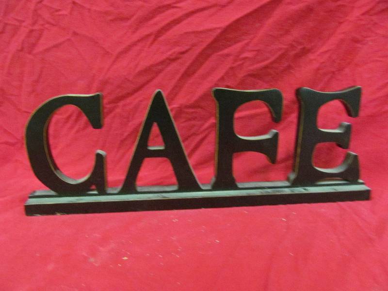 lot 18 image: wood sign