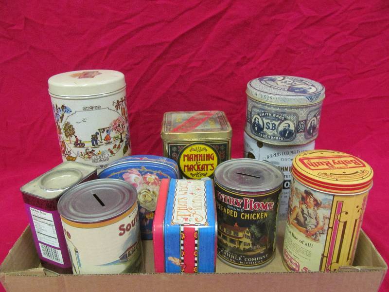 lot 88 image: decorative tins