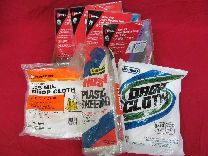 lot 172 image: Plastic SheetingWeatherstrip