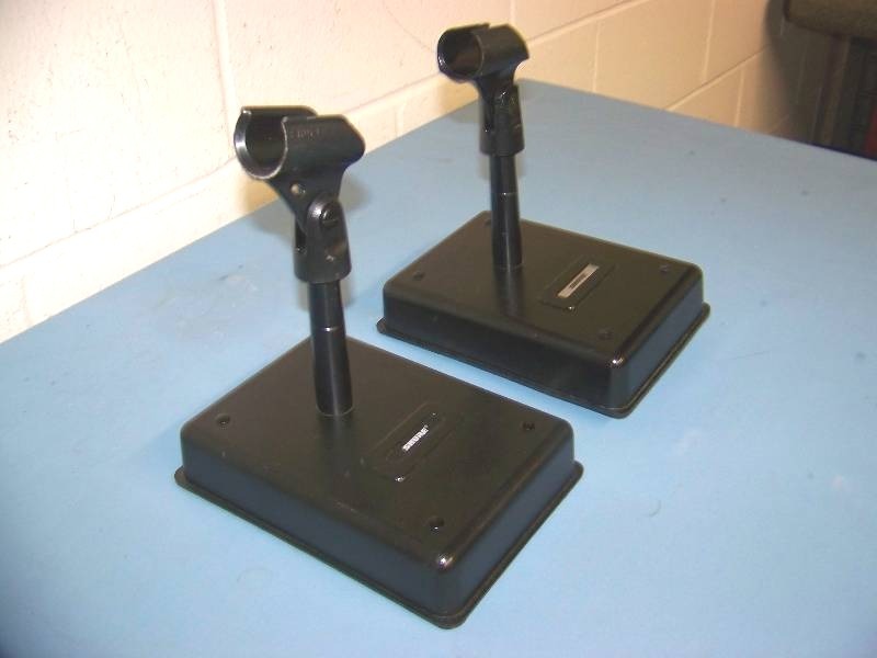 lot 94 image: (2) Shure, Vibration Isolation, Microphone  Mic Stands
