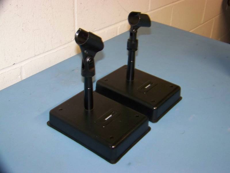 lot 95 image: (2) Shure, Vibration Isolation, Microphone  Mic Stands