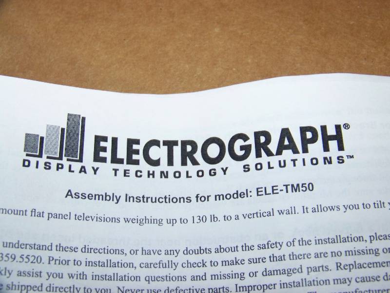 lot 84 image: Electrograph, Universal TV  Monitor Wall Mount - BRAND NEW