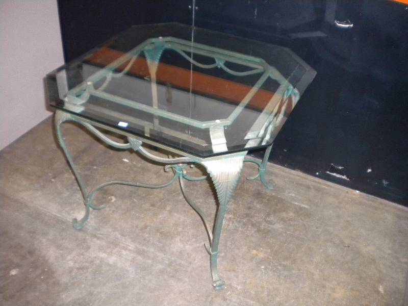 GLASS TOP PATIO TABLE