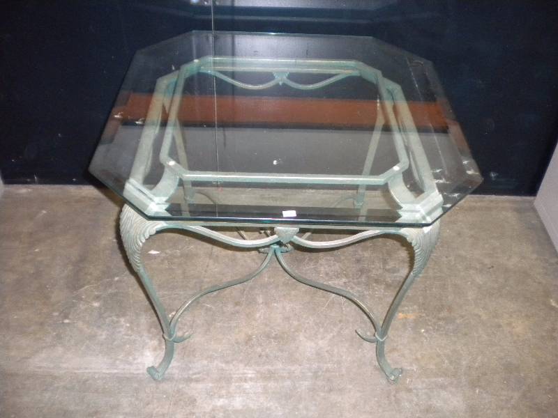 GLASS TOP PATIO TABLE