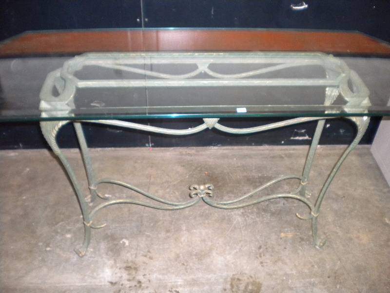 GLASS TOP PATIO TABLE