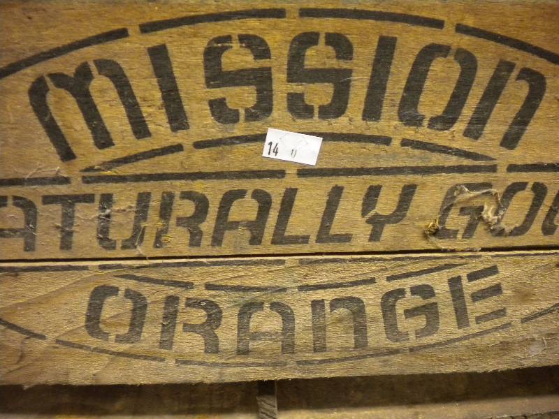 WOODEN CRATES MISSION ORANGE DRINK AND BETHLEHEM STEEL CORP