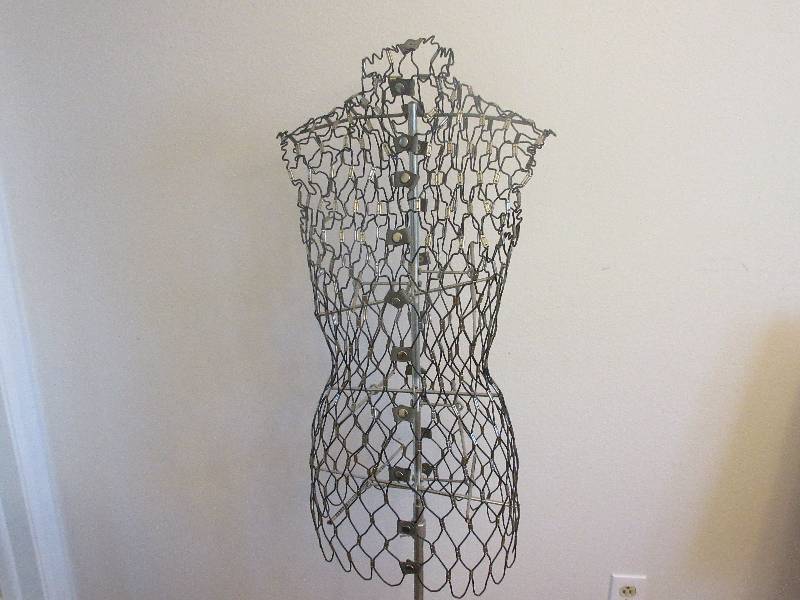 Perfect for Display  Vintage Metal Dress Form and Hat Storage Case with Bowler Hats