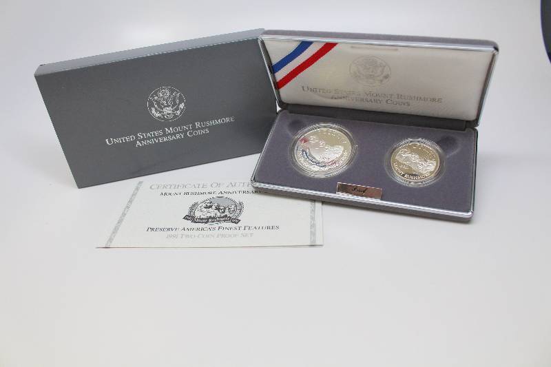 1991 Mount Rushmore Anniversary Proof Coin Set