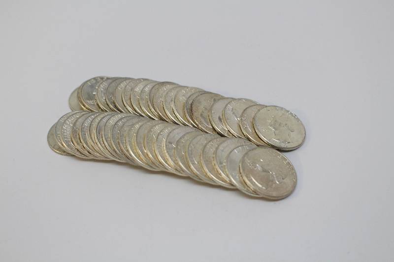 Roll of (40) 1964 Washington Quarters in AU-BU condition
